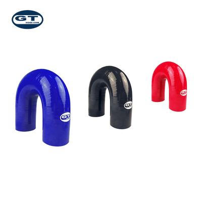 China For High Temperature 180 Degree U Shape Elbow Silicone Automotive Hose for sale