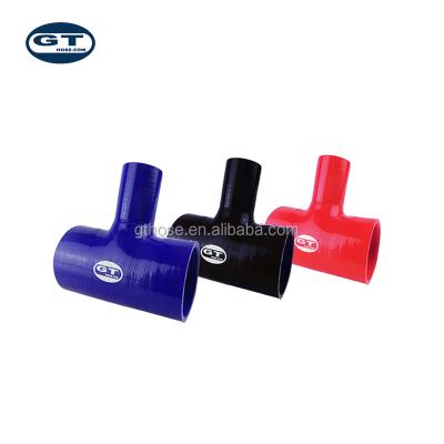 China VMQ / Polyester / Aramid / FVMQ High Temperature T Piece Silicone Rubber Hose for sale