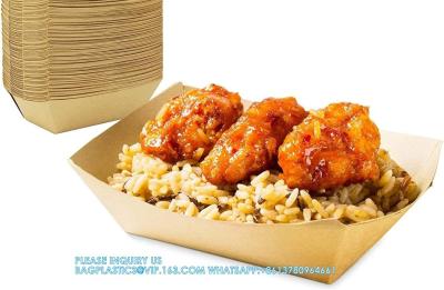 China Kraft Paper Food Tray. 3 LB. (100 Pack). Disposable, Recyclable And Fully Biodegradable. Extra Large Concession for sale