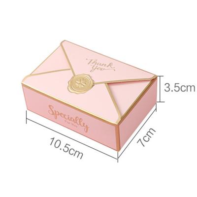 China Creative Simple Recyclable Gift Box Packaging Envelope Shape Wedding Gift Candy Box Favors Birthday Party Christmas Chocolate Candy Box for sale