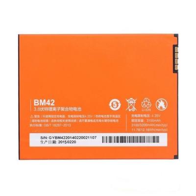 China High quality mobile cell phone real capacity battery lithium battery rechargeable batteries for xiaomi redmi note BM42 for sale