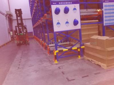 China 82FT Depth X 39FT Height Radio Shuttle Racking Blue + Orange Warehouse Storage System for sale