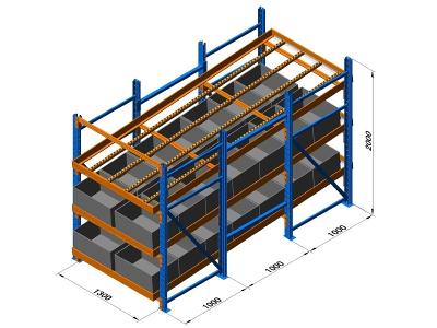 Chine Les voies de rouleau de Live Storage Racking System With de carton/diviseurs de ruelle ont fonctionné à vendre
