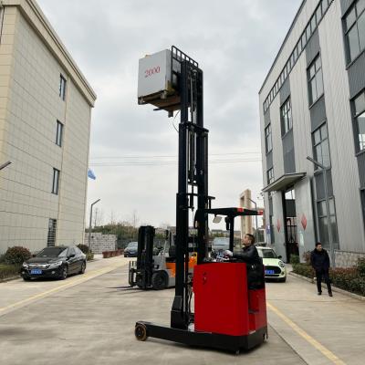 Cina Altezza di sollevamento 6 m Capacità 1,5 tonnellate Camionetto elettrico montato sul sedile con batteria ad alta capacità in vendita