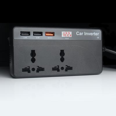 China 150 Watt Inverter Inversor DC 12V To AC 220V 230V 3 USB Car Power Inverter 150W With LED Digital Display 149mm*74mm*35mm for sale