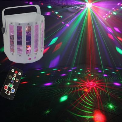 China Wholesale 13W DMX Family Disco Party Voice Control RG Strobe Led Laser Derby Butterfly Light for sale