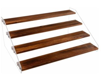 China Viable Professional Custom Craft Displays Spice Rack Cupcake Makeup Organizer Wooden Acrylic Display Stand for sale