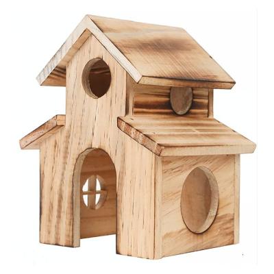 China Nautical Custom Ladders Bridge Activity Toy Hideouts Wooden Rat Playground Small Animal Platform Hamster Houses for sale