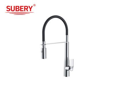 China Moderne single lever chroom messing keuken gootsteen kranen OEM Te koop