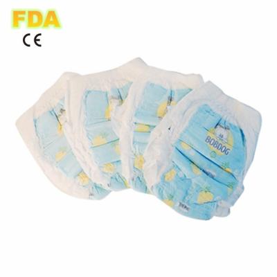 China BOBDOG High SAP Elastic Absorbent Sheet Printed Disposable Baby Diapers for sale