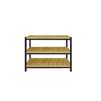 China 3 Tier Supermarket Stall Display Rack Metal Supermarket Double Sided Freestanding Shelf For Oil And Milk Supermarket Freestanding Shelf for sale