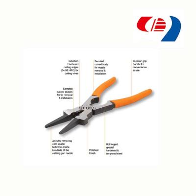 China Factory Wholesale High Quality MULTI FUNCTIONAL Dipped PVC Grips Tools MIG Welding Pliers Welder MIG Pliers Pliers for sale