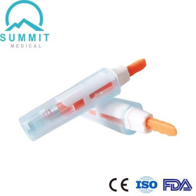 Chine Bistouris doux préchargés de sécurité 23G 1.8mm pour l'essai confortable de sang à vendre