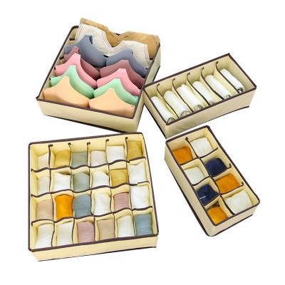 China Viable Space Saving Cabinet Drawer Organizer Dividers Socks Underwear Folding Storage Box Trash Can for sale