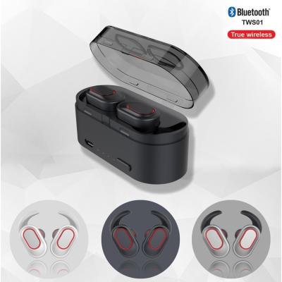 China 2019 mini ture wireless earbuds,Bluetooth 5.0 stereo earphones with detachable earfins,earphones with LED light for sale