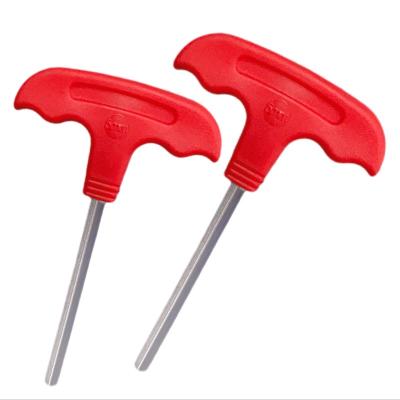 China Tool T-shaped hexagonal flat head wrench extended extra long allen wrench screwdriver 3mm 4mm 5mm 6mm 8mm for sale