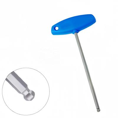 China Chrome molybdenum steel T-shaped hexagonal ball head wrench screwdriver repair metric T-shaped wrench for sale