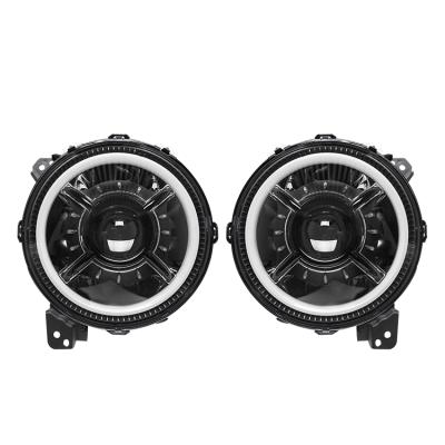 China EMC inside high power led headlight 100 watt with high low beam DRL white 6000K 9 inch for jl and truck headlights for sale