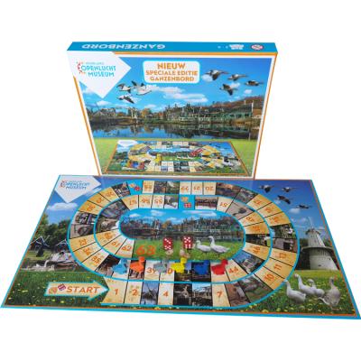 China Paper and Cardboard Customized Indoor Cardboard Kids Board Games with Half Goose Pawns Fold Kids Board Games for Study for sale