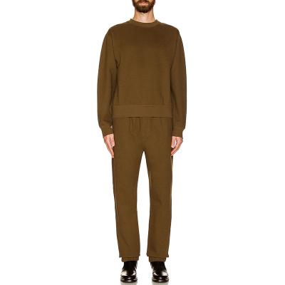 China 2021 Winter Mens QUICK DRY Logo Custom 2 Pieces Wool Blend Sweater And Pants Sets for sale