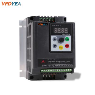 China 380V Input 0.75kw 1HP VFD Three Phase Variable Frequency Drive Inverter For Motor Speed Control 150*115*150 mm for sale