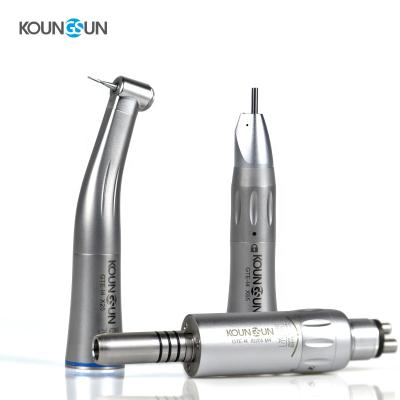 China 2.35mm or 1.6mm Push Button Angle Counter/Dental 1:1 Inner Water Jet Straight/Low Speed Handpiece Motor Air Kit Set for sale