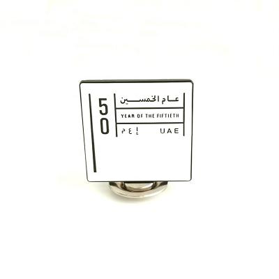 China China Factory Wholesale Price UAE National Day 50th Design Square Shape Badge Business With Hot Sale for sale