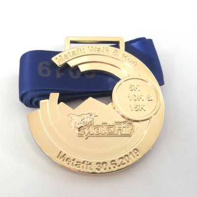 China China WALK and RUN 3D Award Ribbon Medal Gold for sale