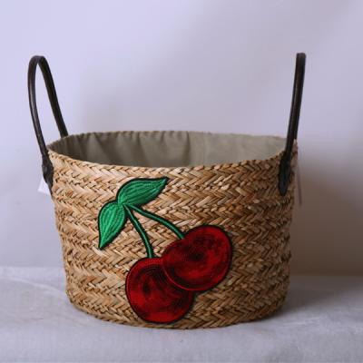 China 2022 NATIONAL hot-selling storage basket home deco laundry straw baskets for sale