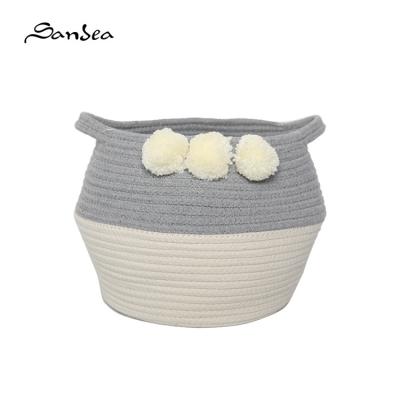 China 2022 Wholesale Hot Selling Home Deco 010 Sustainable Cotton Rope Basket Wholesale Storage Basket for sale