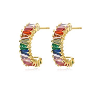 China TRENDY Earrings With Zircon Designs Jewelry Patterns Saudi Arabian Woman Images Of Small Rose Gold Gift White Party Trendy for sale
