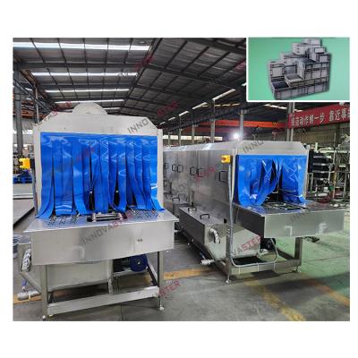 China Lavado de paletes SUS304 Ferro inoxidável Lavadora de caixas comercial Máquina de lavar automática à venda