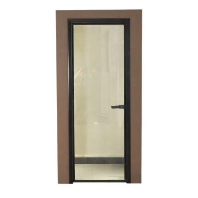 China Modern Luxury Aluminum Revolve View Pivot Doors Modern Glass Entrance Design Sliding Door for sale