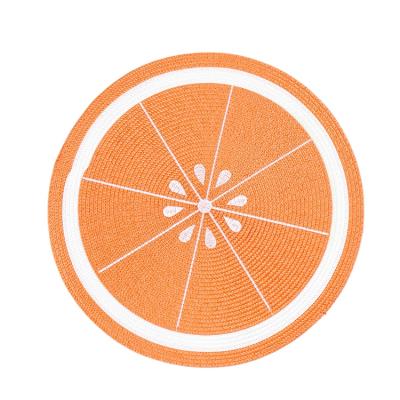 China China Fruit Fruit Design PP Place Mat Sustainable PP Woven Place Mats Braided Round Place Mat for sale