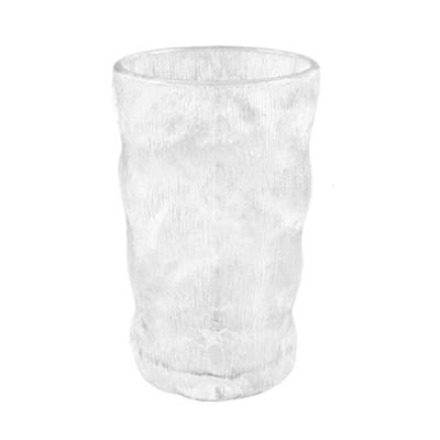 China Central Institute of Statistics Minimalist Creative Glass Wine Glass Juice Cup Rock Cup Frosted Glacier Glass for sale