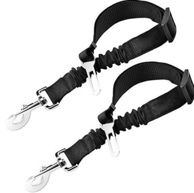 China Durable Adjustable Pet Seat Belt For Vehicle Pet Nylon Safety Seat Belt Heavy Duty And Elastic And Durable Car Seat Belt For Pets for sale