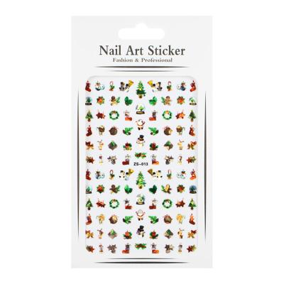 China 2021 Colorful Shiny Nail Art Paper Stickers Nail Decals Christmas Nail Decoration for sale