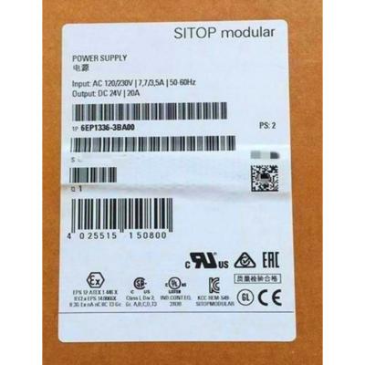 중국 SIEMENS 6EP1336-3BA00 SITOP MODULAR 20 A STABILIZED POWER SUPPLY INPUT: 120/230 V AC OUTPUT: 24 V DC/20 A 판매용