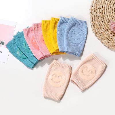 China Baby Breathable Tube Bumps Kid Girls Sports Smile Pattern Boy Kid Knee Pads Cute Toddler Cartoon Leg Warmers for sale