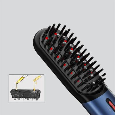 中国 650nm LLLT Laser Hair Grow Comb Laser red light EMS microcurrent+Vibration 販売のため