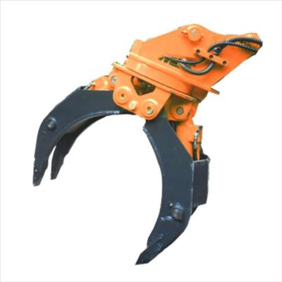 China Versatile Applications Durable Attachment Excavator Hydraulic Grapple Type 360 Turning Hydraulic Wood Log Grab Grapple Timber Rock Grapple for sale