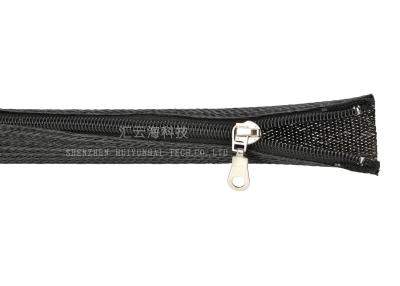 China Automotive Zipper Cable Sleeve Braided Wrap For Exceptional Cable Protection for sale