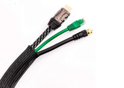 China PC Cable Harness PET Expandable Braided Sleeving Flame Resistant Long Lasting Stability for sale
