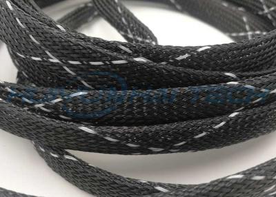 China White Black Mixed Cable Management Braided Sleeving For Flexible Cable Harness for sale