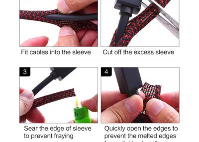 China Abrasion Resistant Cable Management Braided Sleeving , Wire Protection Sleeve for sale