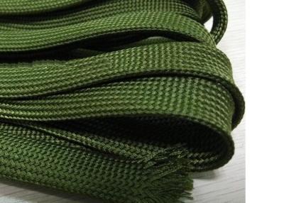 China Green Nomex Electrical Braided Sleeving Wear Resistant For Cable Management for sale