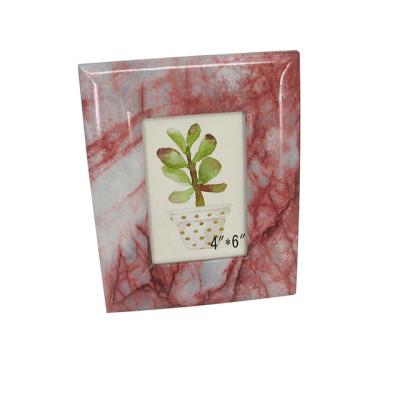 China Cheap High End Luxury Wooden Marble Fashion 4*6 Photo Frame for sale