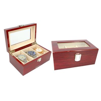 China Handmade Luxury Classic Red Wine Wooden Watch Box Gift Wood, Wooden Watch Box, Wooden Case Gift Box for sale