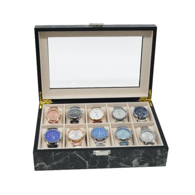 China Luxury and fashion cheap custom made high end wooden black rectangle wooden watch box,wooden case gift box for sale