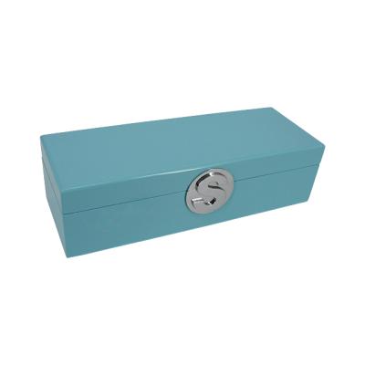 China Modern Luxury Custom Wooden Gift Packaging Necklace Jewelry Box With Metal Button, Wooden Crate Gift Box for sale